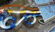 Pool with water slides