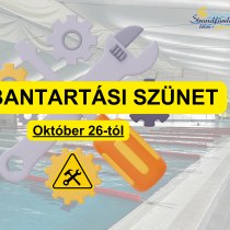 Kedves Vendégeink! Tájékoztatjuk Önöket, hogy október 26-tól a Selyemréti Strandfürdő karbantartási munkálatok miatt átmenetileg zárva tart. Az újranyitás időpontjáról a későbbiekben tájékoztatjuk Önöket. Köszönjük szíves megértésüket és türelmüket!